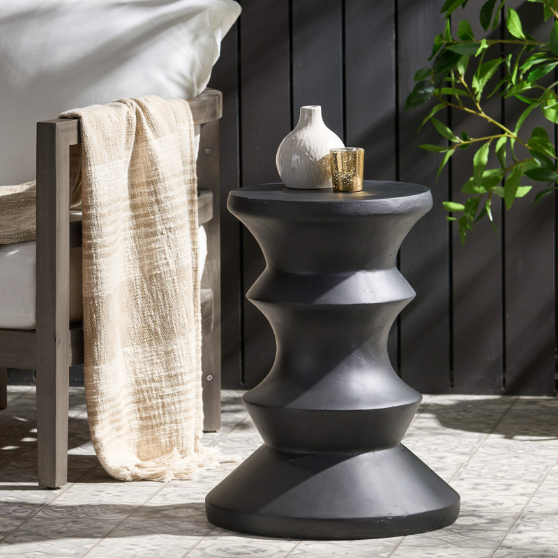 Dakota Fields Concrete Outdoor Side Table & Reviews | Wayfair